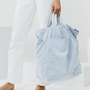 Baggu Giant Pocket Tote Powder Blue Travel a bag Oversized